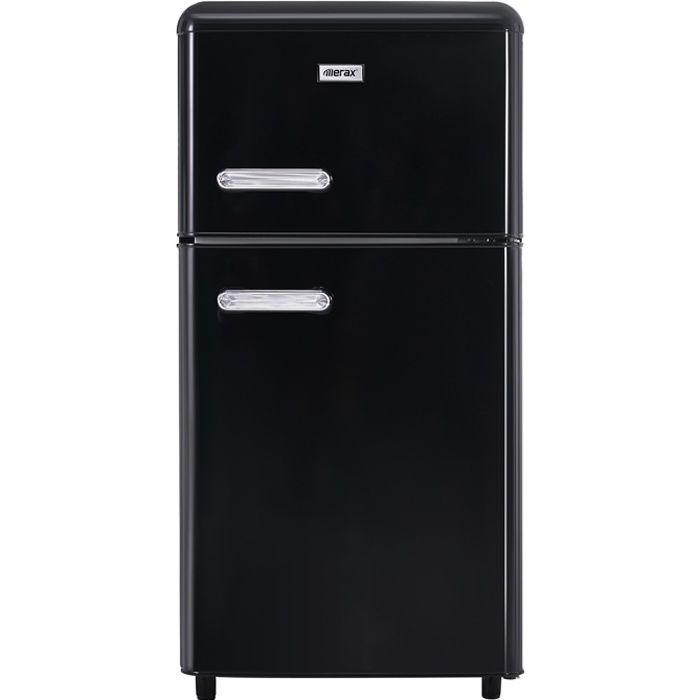 Réfrigérateur congélateur haut - 2 Portes - 72 L ( 21+51) - Classe E - Pose libre - L50 x l51 x H95,8 cm - Noir