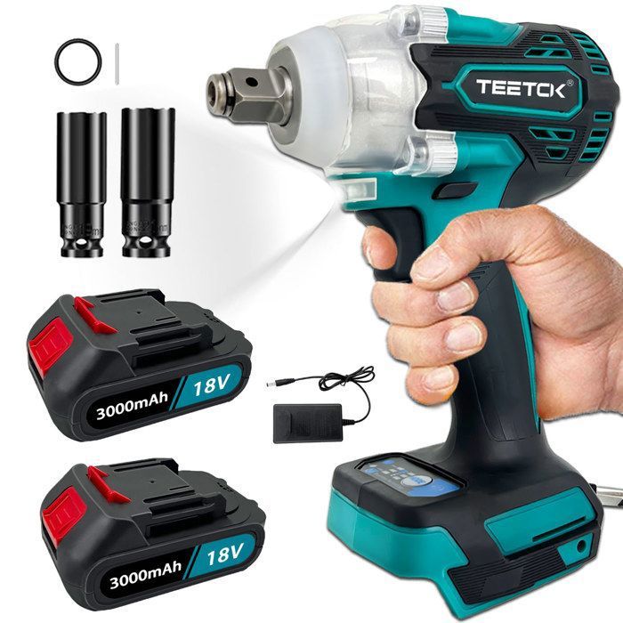 Clé à Chocs Sans Fil 1000N.m Compatible Makita 18V - 6 Douilles Incluses - Pour Voiture Et Bricolage