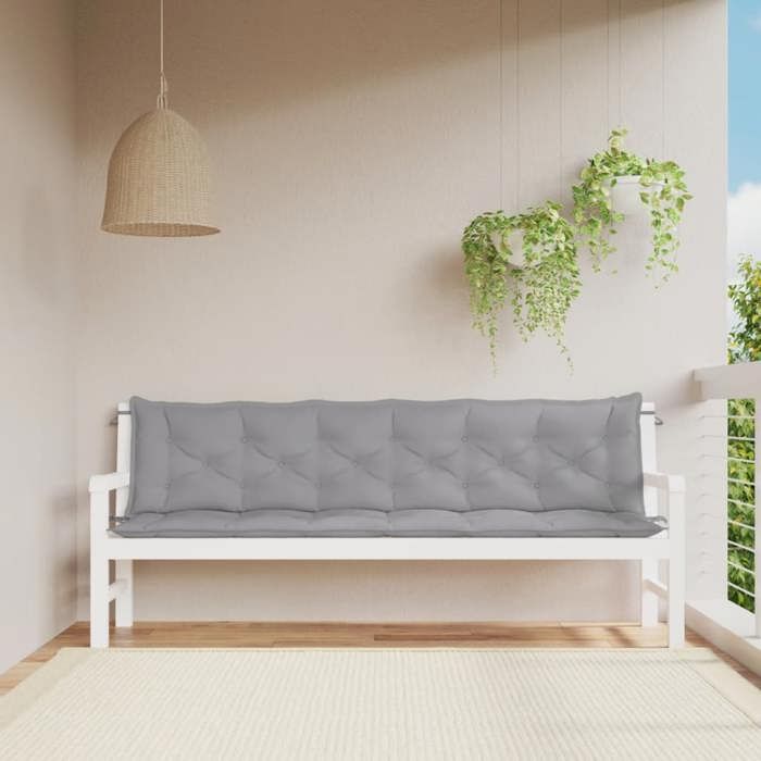 VidaXL Coussins Banc Jardin Lot de 2 200x50 cm