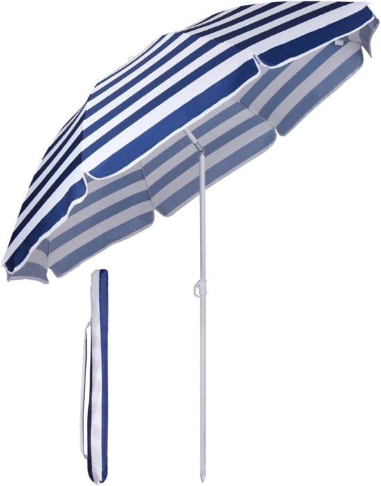 Parasol Inclinable En Bois Sekey 300 Cm - Beige/Taupe, Protection UV50+, Pour Jardin, Terrasse, Piscine