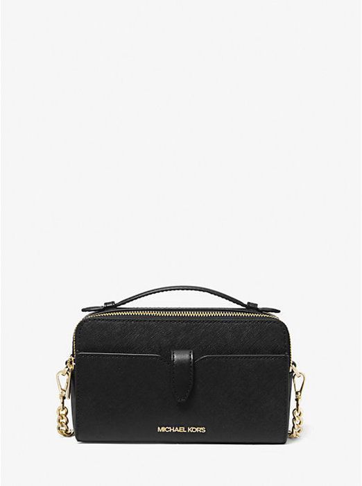 Michael kors double zip crossbody black outlet