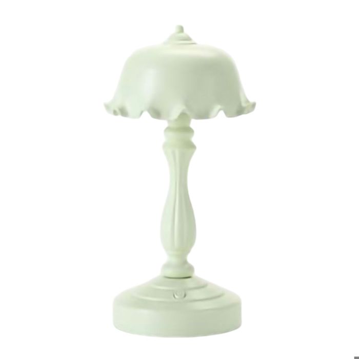 Lampe de bureau vert clair rétro jolie feuille de lotus romantique USB chambre LD05 lampe de chevet pour filles