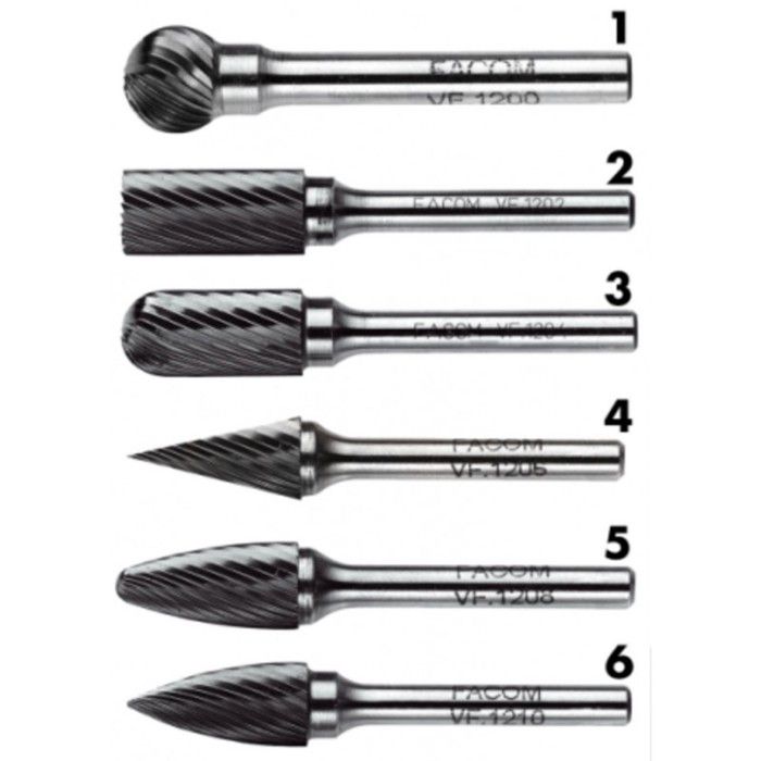 Fraises-Limes Facom VFA.1208 – Carbure De Tungstène 6 mm