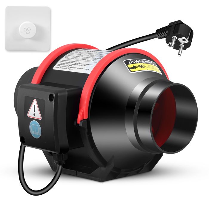 TTLIFE Extracteur Dair 100mmVentilateur dextraction de 310 m³/h pour tentes de CultureVentilateur de Ventilation et - Ttlife