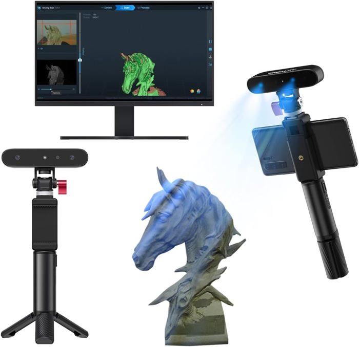 Creality CR-Scan Scanner 3D pour furet Précision de 01 mm Portatif 30 images par seconde