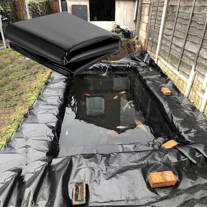 Bâche Pour Bassin De Jardin HDPE - 0,12 Mm D'épaisseur, Noire, étanche Et Résistante Aux UV (taille Au Choix)
