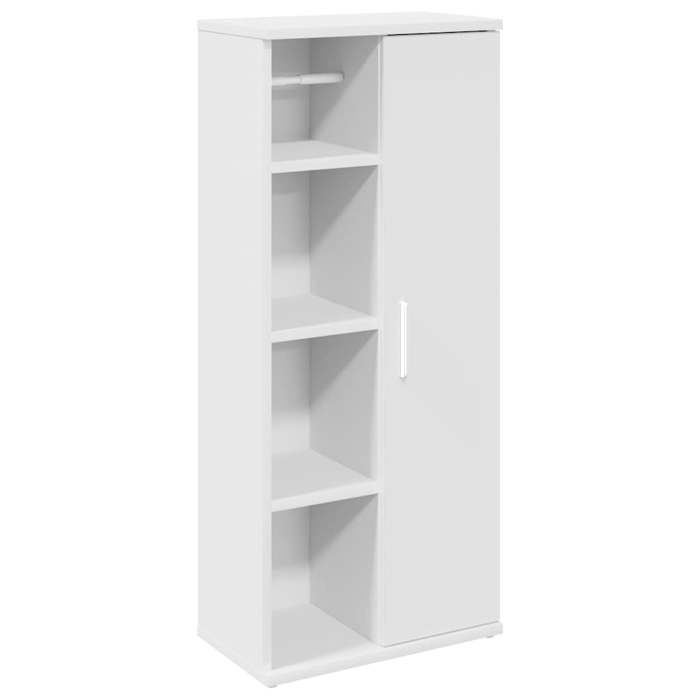 Bonne qualité - Armoire de rangement Meuble de salle de bain et WC - BONNIE - avec porte-rouleau blanc 39x22x90cm DECO M5883873
