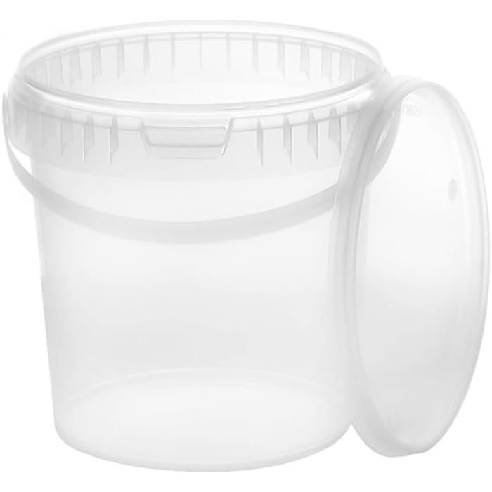 Seau avec Couvercle Plastique Alimentaire - BenBow - 10x 20L - Noir Seau avec Couvercle Plastique Alimentaire - BenBow - 10x 20L - Noir