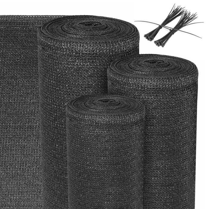 Brise Vue occultant Sable pour Jardin Cloture 1.8m x 10m, 170g-m² HDPE