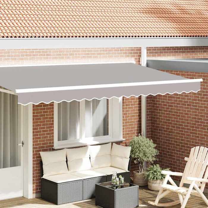 vidaXL Remplacement de lambrequin Gris clair 380 x 20 cm Polyester 42000774