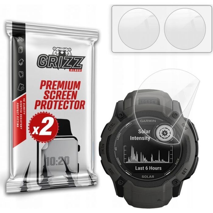 Film de protection montre connectee Grizzglass CeramicFilm pour Garmin Instinct 2X 50 mm