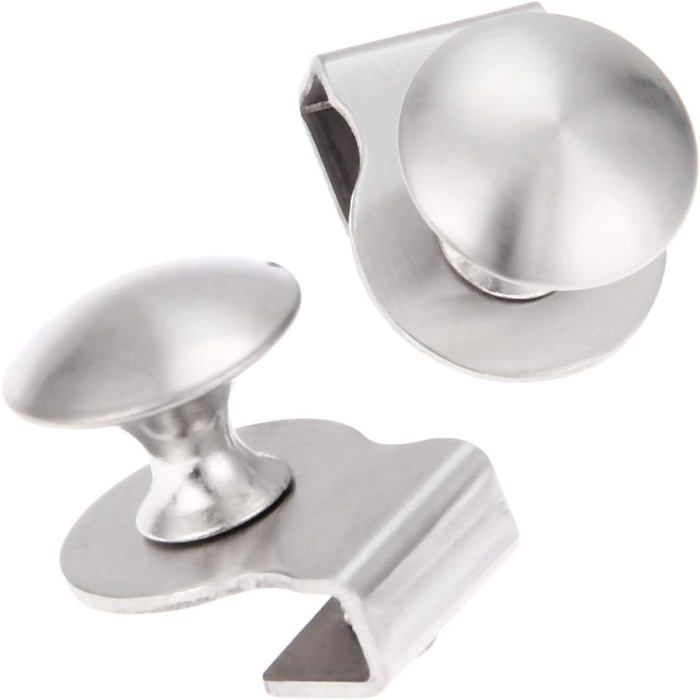 C de porte en verre en acier inoxydable / clip / clip en verre 5-8 mm vitrine meuble meuble tiroir poignée sans perçage 2