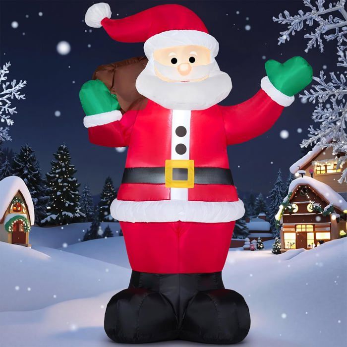 Marionnette Gonflable 1,8 M Avec Lumières Et Ventilateur – Tube Danseur Pour Publicités, Fêtes Et Noël