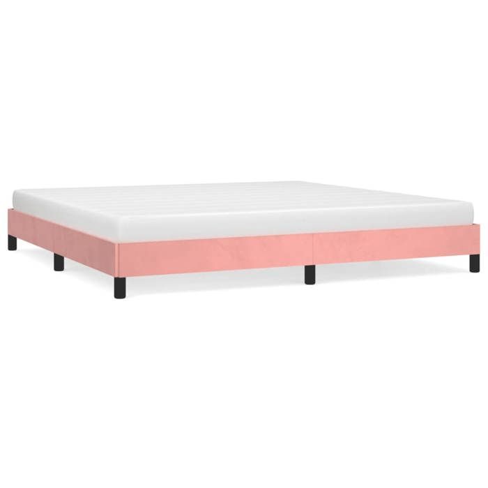 RebaisCadre de lit - 2 personnes size pour adulte/jeunes RUIG - (sans matelas) rose 200x200cm velours SO7359829