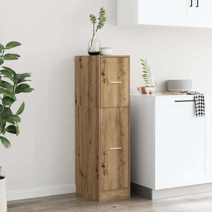 Moderne Armoire dapothicaire BURKE Buffet haut chêne artisanal bois dingénierie 30x41x118 cm AA1119 Moderne Armoire dapothicaire BURKE Buffet haut chêne artisanal bois dingénierie 30x41x118 cm AA1119