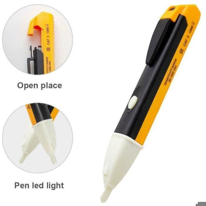 Testeur de tension sans contact - MHY® - AC 90-1000V - Cat III - LED d’avertissement - Détection sonore