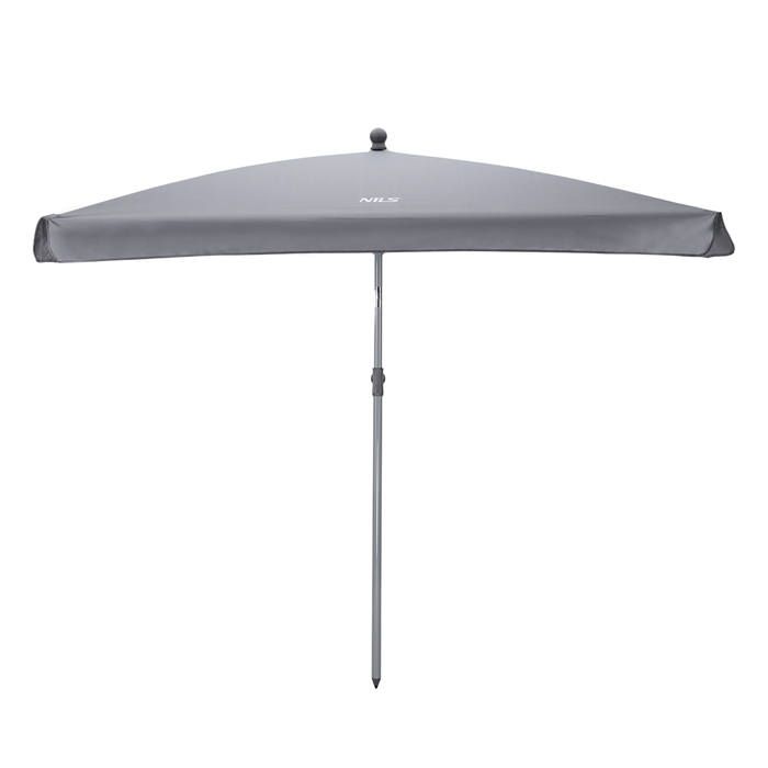 Parasol de jardin - NILS - 200 cm - Polyester 160g/m2 - Protection UV - Structure en acier - Réglage inclinaison 45°