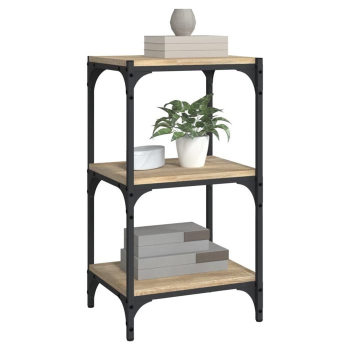 ShieldPro®Bibliothèque - CLOUD - Cabinet/Placard pour livres - Chêne Sonoma 40x33x70 5 cm - Bois dingénierie acier 3417548