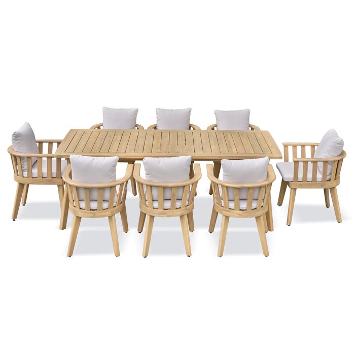 Ensemble repas de jardin 8 places - Marron - LISO Ensemble repas de jardin 8 places - Marron - LISO