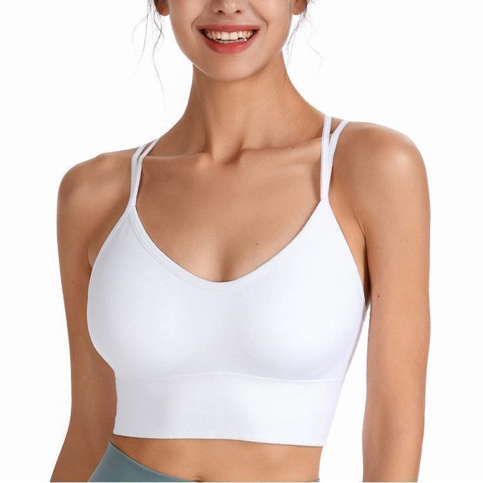 Soutiens-Gorge de Sport Femme Sportswear Haut Sport Brassiere sans Armature