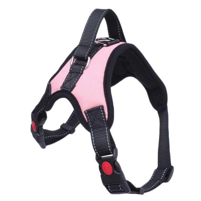 1 Harnais pour chien réglable et respirant avec poignée de contrôle pour petite moyenne et grande race .