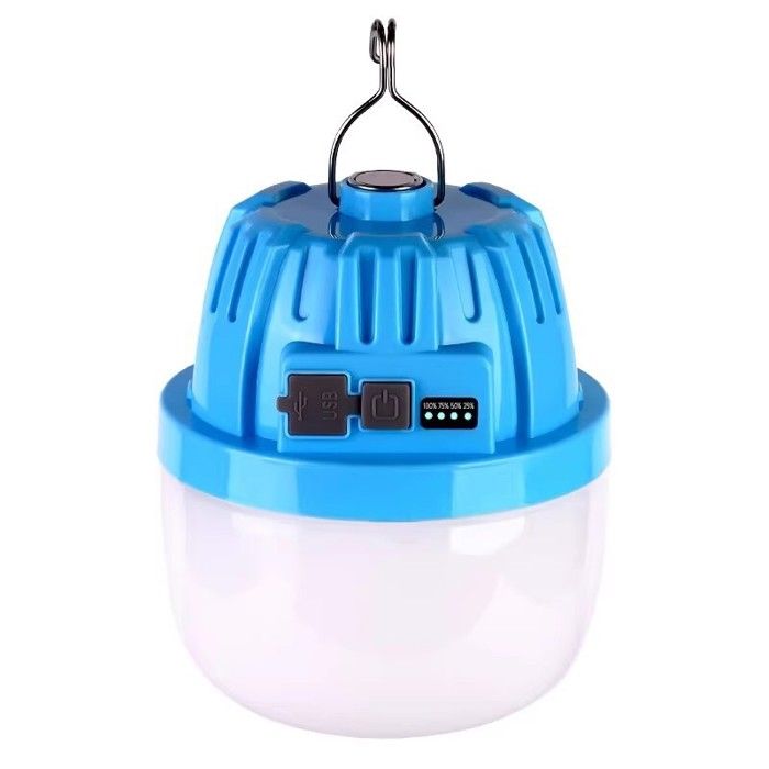 Lampe suspendue LED rechargeable 18650 3 niveaux de luminosité éclairage camping marché secours avec crochet et aimant