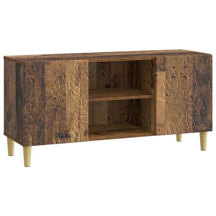 Elégance - Chic Support TV - Meuble HIFI - Meuble TV - 102x34 5x50cm - Bois ancien - Bois dingénierie_0809114