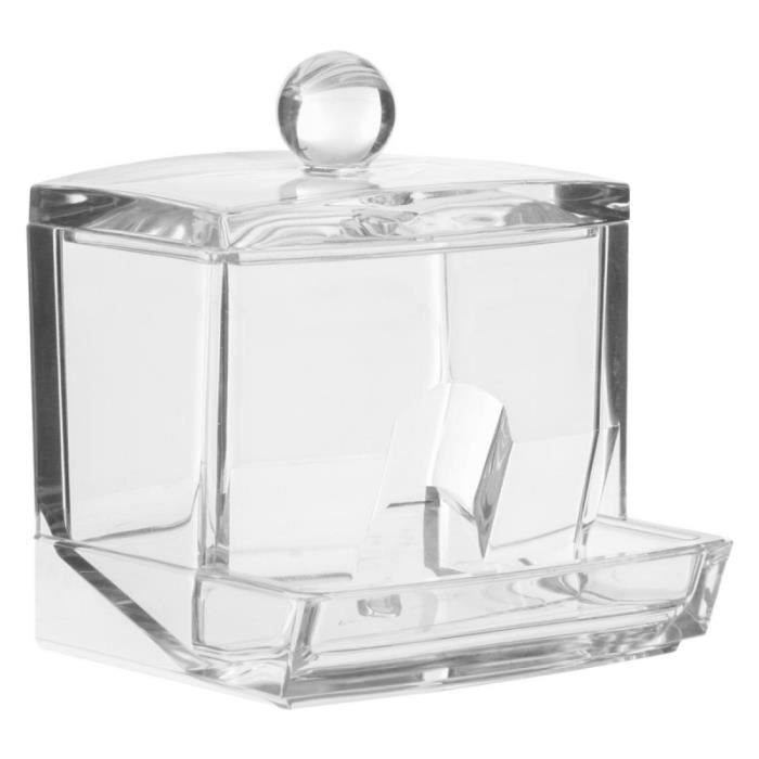 Distributeur coton tige - 9,3 x 8,1 x 9,9 cm - Polystyrène transparent 8,1  cm Transparent - Cdiscount Bricolage