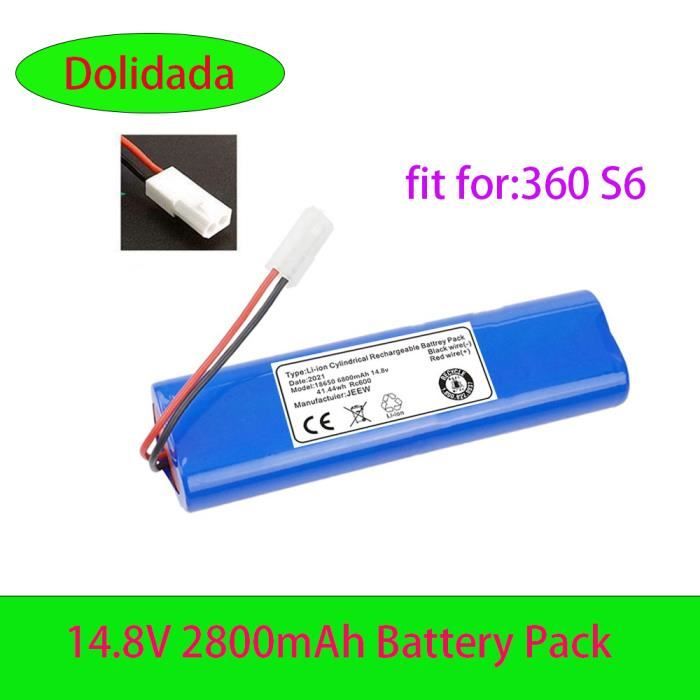 3200mAh-Batterie pour aspirateur robot Qihoo 14.8 Dock, pièces de 3200mAh-Batterie pour aspirateur robot Qihoo 14.8 Dock, pièces de