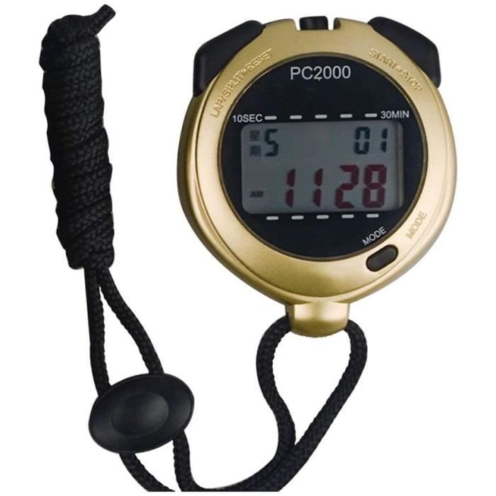 Chronomètre Portatif Avec Porte-Clés – Écran LCD – Compte à Rebours – ABS – 6,4×2,7×1,3 Cm – Son 65-75 DB – Pour Sport, Cuisine, Laboratoire