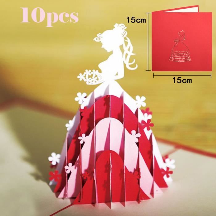 10pcsbride Forme Dentelle Carte D Invitation De Mariage De Mariage Carte Carte De Voeux Enveloppe Vierge Achat Vente Livre Parution Pas Cher Cdiscount