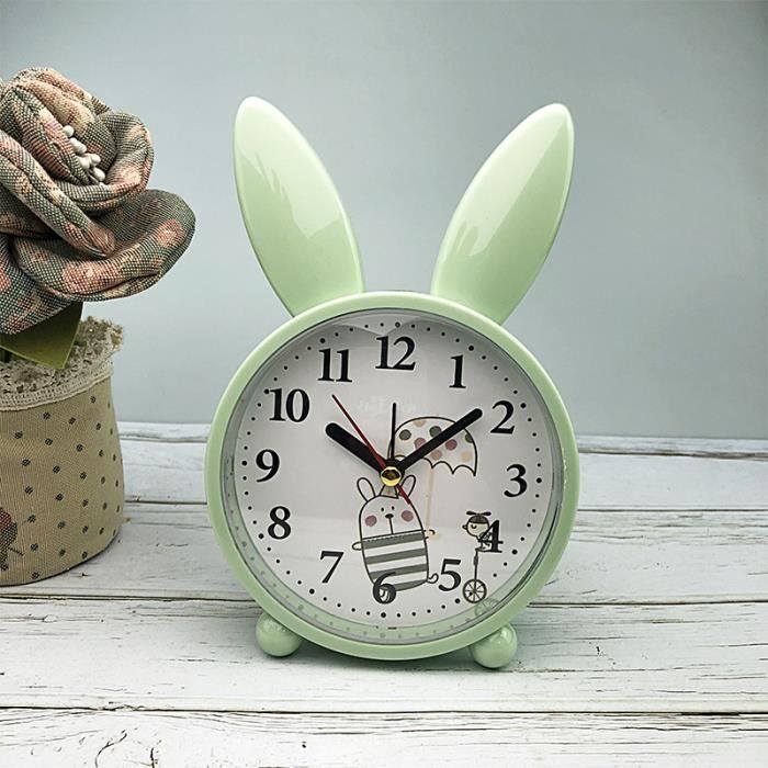 Horloge,Mini Réveil Numérique De Dessin Animé En Lapin En Silicone