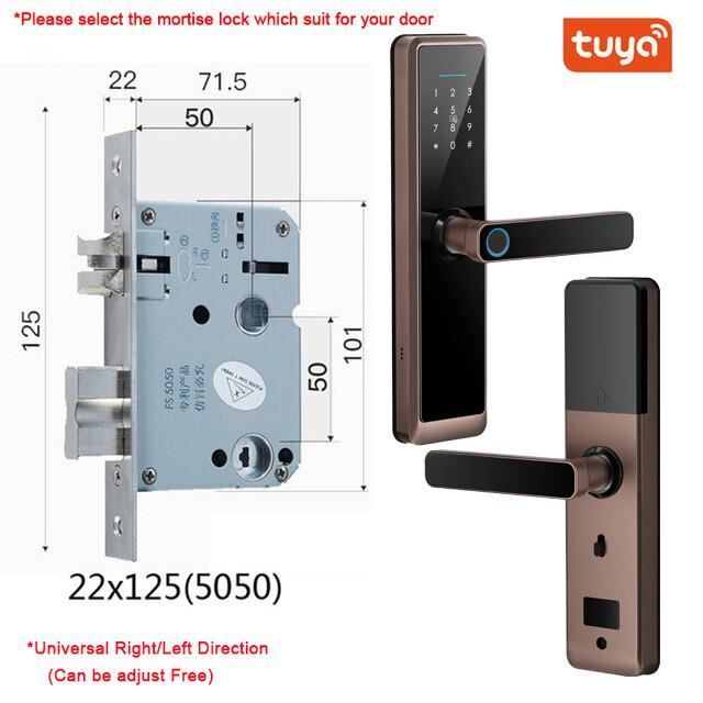 serrure de porte intelligente étanche avec empreinte digitale X5TUYA serrure de porte intelligente étanche avec empreinte digitale X5TUYA