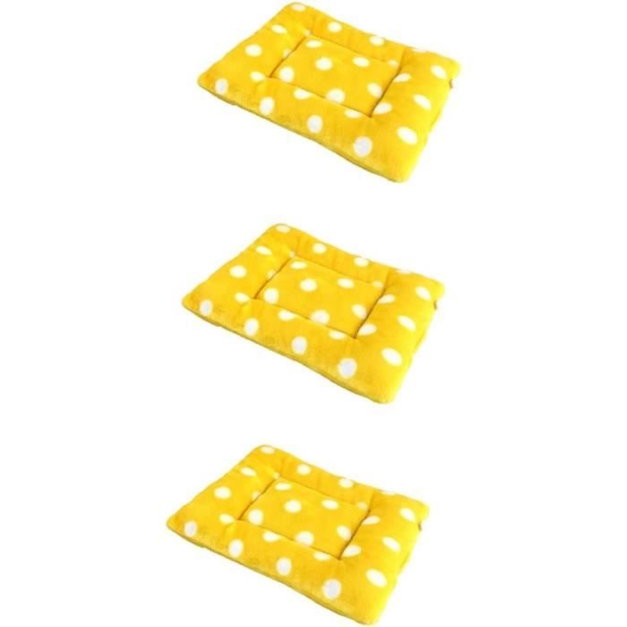 Coussin pour petits animaux - Non spécifié - 25 x 30 cm - Polaire - Jaune - Lavable en machine