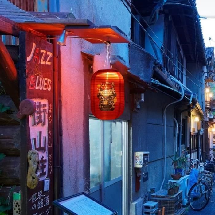 Suspension Led Extérieure Lanterne Solaire Japonaise Chat Porte-bonheur - Imperméable, LED, 25cm - Décoration Jardin Suspension Solaire Exterieur