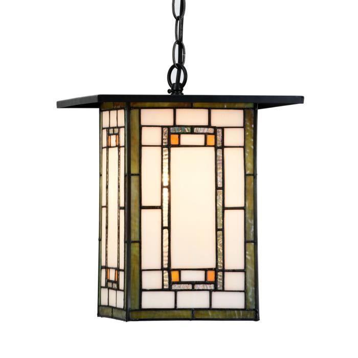 Coloured By Art - Tiffany Lampe - Tiffany Lampe Suspendue Frank Lloyd Wright Orange