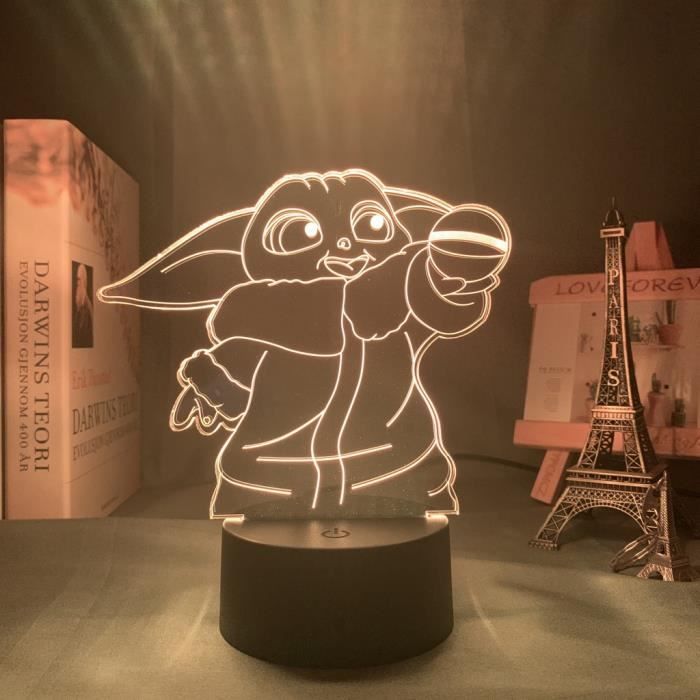 3d Star Wars Lumiere Bebe Yoda Veilleuse Maison Chambre Decoration Enfants Cadeau D Anniversaire Acrylique Rvb Led Star Wars Veilleu Achat Vente Lanterne Fantaisie Prolongation Soldes Cdiscount