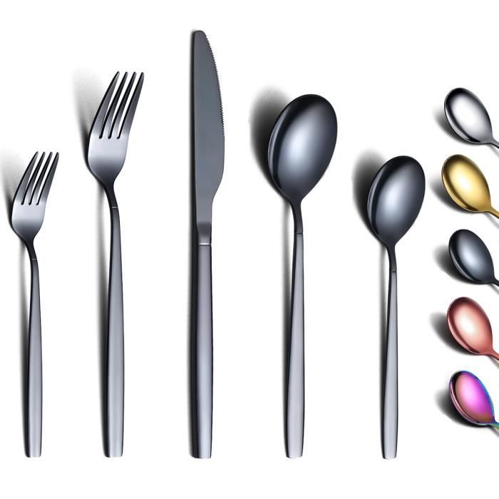 Couverts inox noir - Achat / Vente pas cher