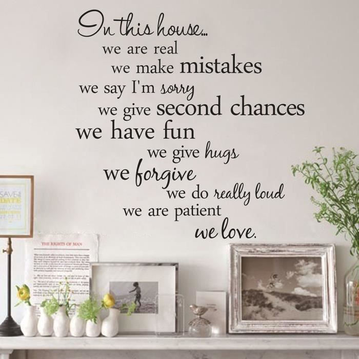 Sticker Dans Cette Maison Melangisme Amovible Art Mural Vinyle Salle Home Decor Stickers Muraux Appshopee 6029 Cdiscount Maison