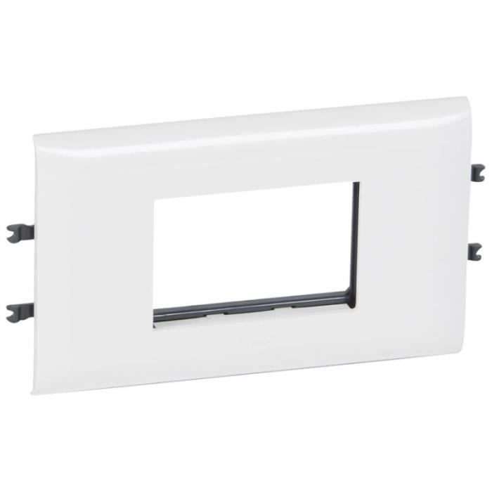 Support Legrand Mosaic 8 Modules Pour Goulotte DLP - Blanc, Largeur 255.6mm - Pour Couvercle De 85mm