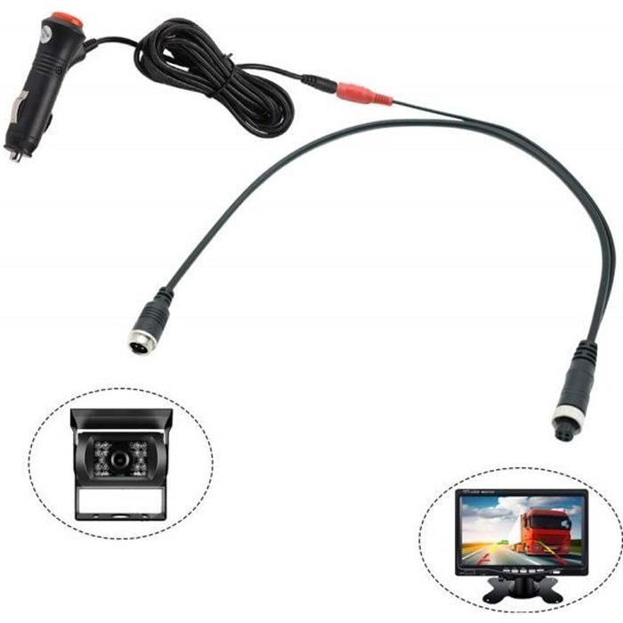 REARMASTER 4PIN Câble d'alimentation & vidéo pour Caméras de recul et