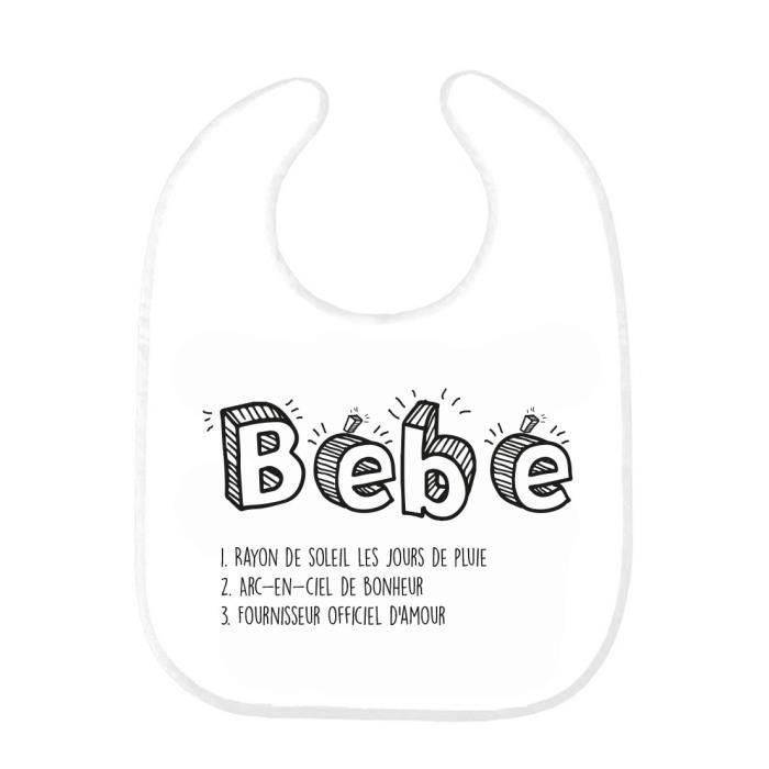 Bavoir Bebe Imprime Citation Naissance Bebe Fournisseur Officiel D Amour Ref0212 Cdiscount Puericulture Eveil Bebe