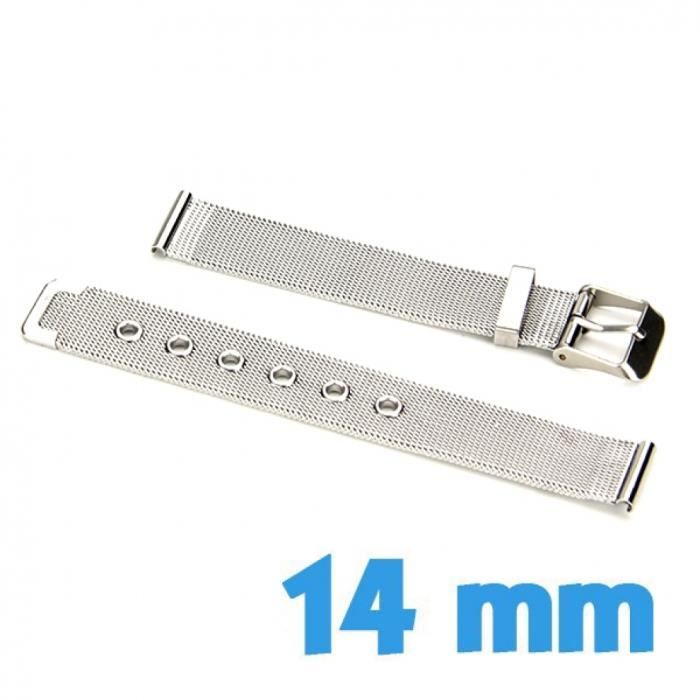 Bracelet à maille milanaise Acier Inoxydable Argenté pour montre 1.4 cm  Argenté 14 mm Bracelet Montre Maille Milanaise , - Achat/vente bracelet de  montre - Cdiscount