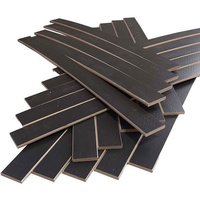 15 lattes grises - 680x48x8 mm - lit 140 - pour sommier / bz / clic clac