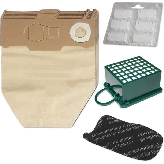 6 Sacchetti Aspirapolvere Premium In Microfibra Per Folletto Vorwerk Kobold VK130, VK131, SC - Compatibili