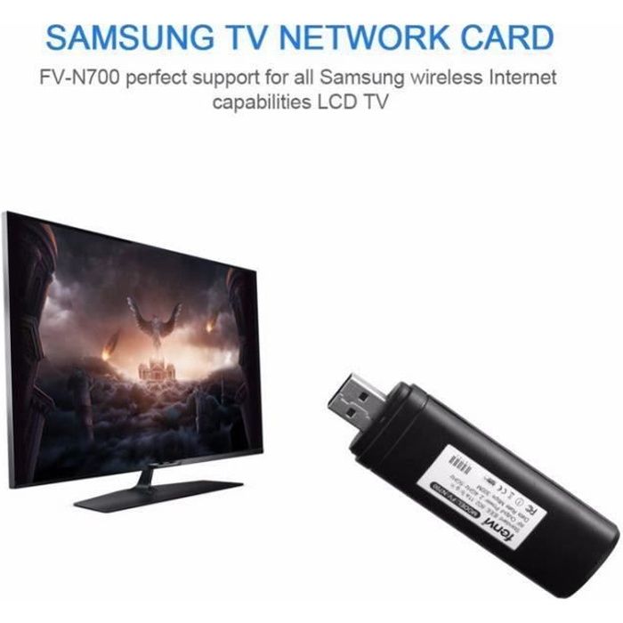 Samsung Smart TV Adaptateur de réseau local 300M sans fil USB 2.0 Clé USB 2.4G 5G pour