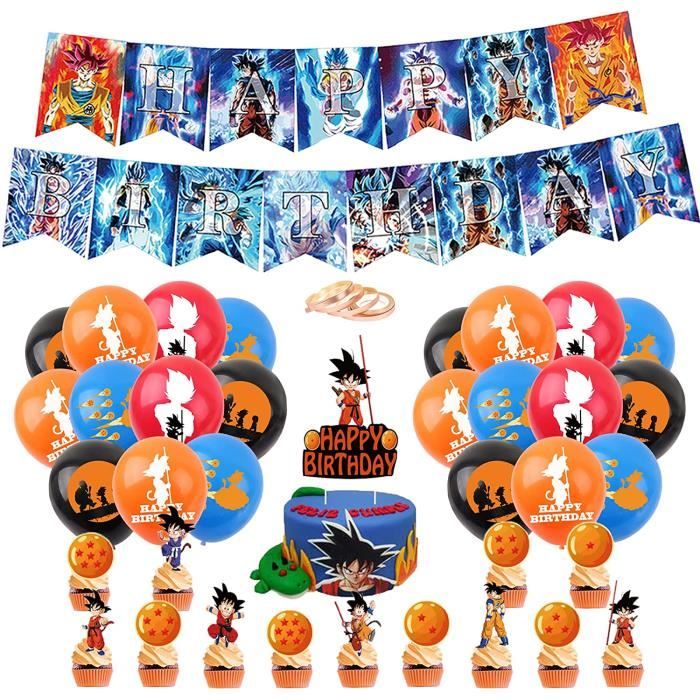 Ballons Dragon Ball Anniversaire Fete Decoration Dragon Ball Ballons Banniere Joyeux Anniversaire Deco Topper De Gateau Pour Enfants Cdiscount Maison