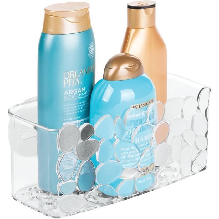 Xaoyunyn Panier De Rangement Mural Sans Perçage Pour Salle De Bain Avec Ventouse Forte Pour Bouteilles Hautes Et Canettes Détachable Et Système De Drainage Inclus