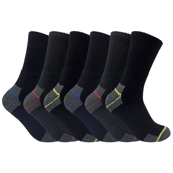 SPGOOD Lot de 5 paires de chaussettes de randonn/ée respirantes pour homme et femme