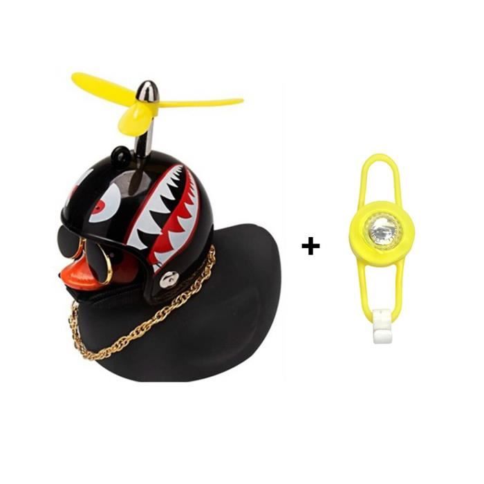 Canard De Guidon Moto Avec Hélices Et Klaxon - Décoration Amusante Pour Moto Et Vélo, En Silicone